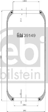 Febi Bilstein 39149 - Кожух пневматичної ресори autocars.com.ua