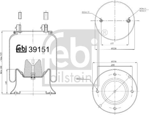 Febi Bilstein 39151 - Кожух пневматичної ресори autocars.com.ua