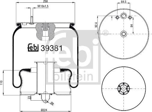 Febi Bilstein 39381 - Кожух пневматической рессоры avtokuzovplus.com.ua