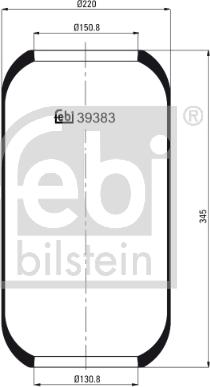 Febi Bilstein 39383 - Кожух пневматической рессоры avtokuzovplus.com.ua