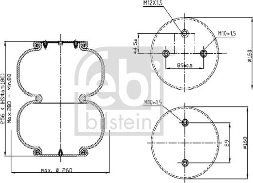 Febi Bilstein 39420 - Кожух пневматичної ресори autocars.com.ua