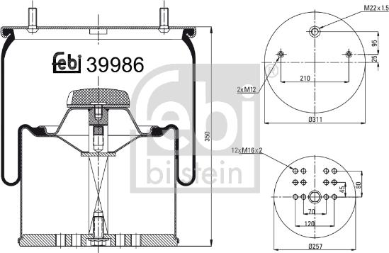 Febi Bilstein 39986 - Кожух пневматической рессоры avtokuzovplus.com.ua