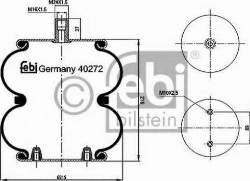 Febi Bilstein 40272 - Кожух пневматичної ресори autocars.com.ua