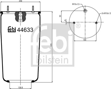 Febi Bilstein 44633 - Кожух пневматической рессоры avtokuzovplus.com.ua