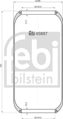 Febi Bilstein 45887 - Кожух пневматичної ресори autocars.com.ua