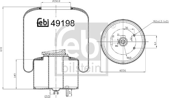 Febi Bilstein 49198 - Кожух пневматической рессоры avtokuzovplus.com.ua