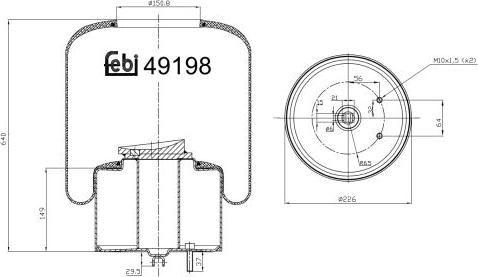 FEBI Bilstein 49198 - Кожух пневматичної ресори autocars.com.ua