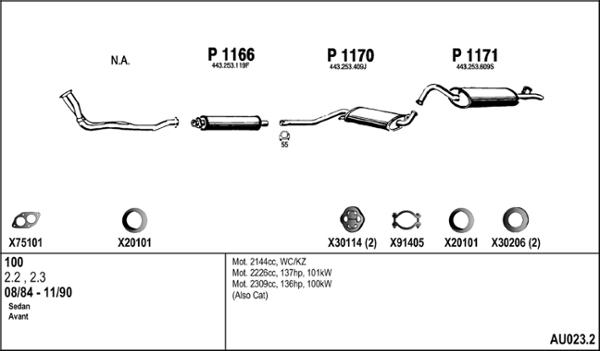 Fenno AU023.2 - Система випуску ОГ autocars.com.ua