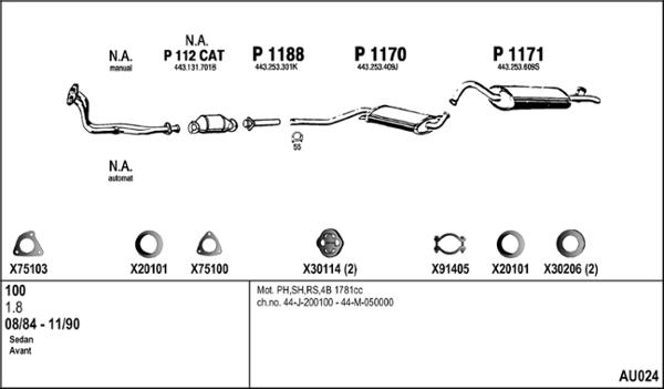 Fenno AU024 - Система випуску ОГ autocars.com.ua