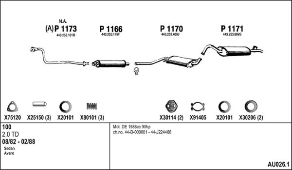 Fenno AU026.1 - Система випуску ОГ autocars.com.ua