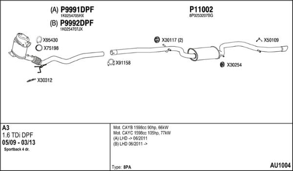 Fenno AU1004 - Система випуску ОГ autocars.com.ua