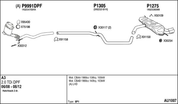 Fenno AU1007 - Система випуску ОГ autocars.com.ua