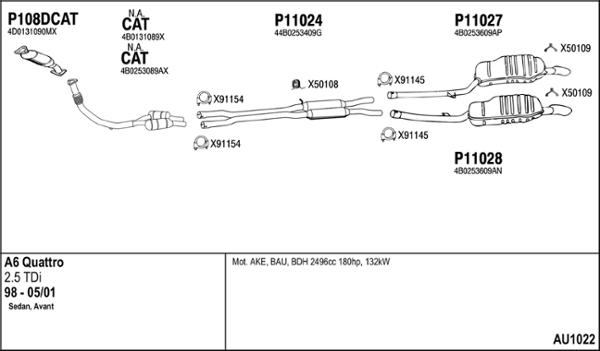 Fenno AU1022 - Система випуску ОГ autocars.com.ua