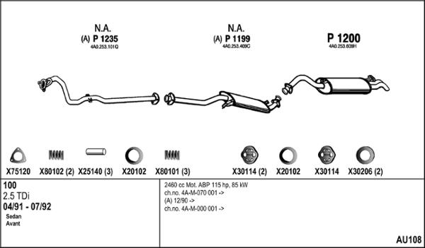 Fenno AU108 - Система випуску ОГ autocars.com.ua