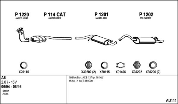 Fenno AU111 - Система випуску ОГ autocars.com.ua