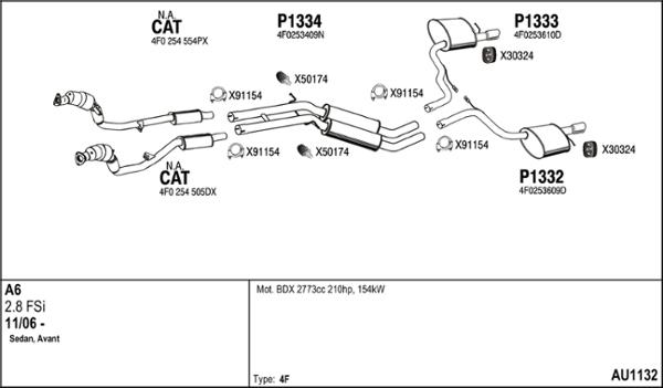 Fenno AU1132 - Система випуску ОГ autocars.com.ua