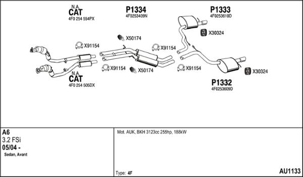 Fenno AU1133 - Система випуску ОГ autocars.com.ua