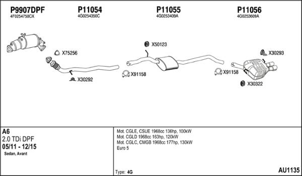Fenno AU1135 - Система випуску ОГ autocars.com.ua