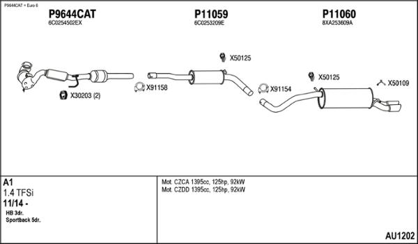 Fenno AU1202 - Система випуску ОГ autocars.com.ua
