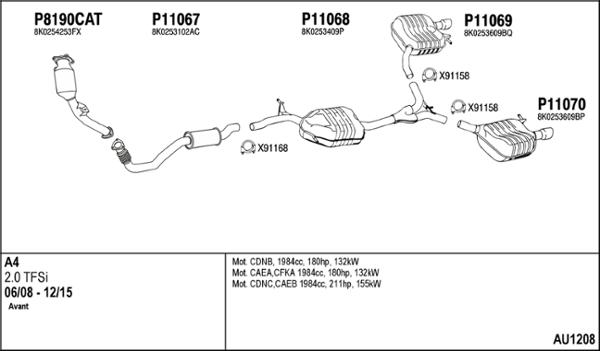 Fenno AU1208 - Система випуску ОГ autocars.com.ua