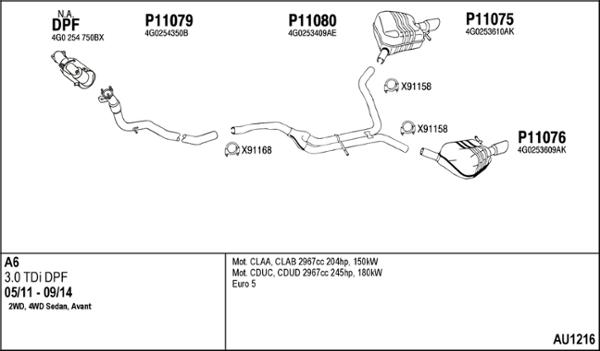 Fenno AU1216 - Система випуску ОГ autocars.com.ua
