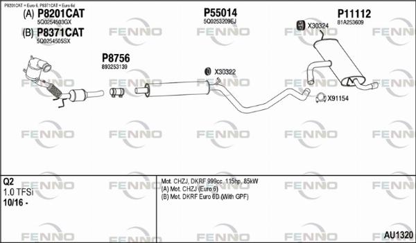 Fenno AU1320 - Система випуску ОГ autocars.com.ua