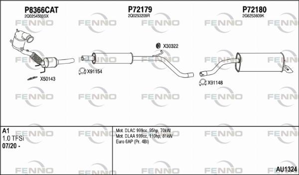 Fenno AU1324 - Система випуску ОГ autocars.com.ua