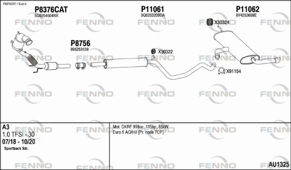 Fenno AU1325 - Система випуску ОГ autocars.com.ua