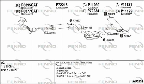 Fenno AU1331 - Система випуску ОГ autocars.com.ua