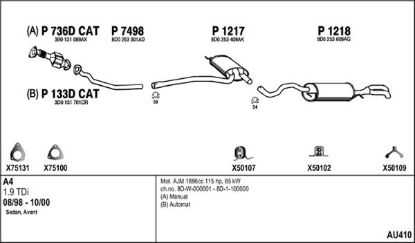 Fenno AU410 - Система випуску ОГ autocars.com.ua