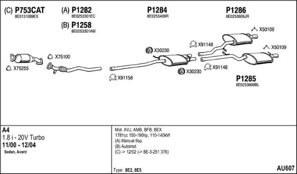 Fenno AU607 - Система випуску ОГ autocars.com.ua