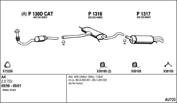 Fenno AU723 - Система випуску ОГ autocars.com.ua