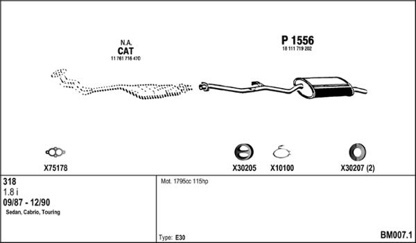 Fenno BM007.1 - Система випуску ОГ autocars.com.ua