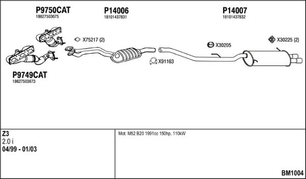 Fenno BM1004 - Система випуску ОГ autocars.com.ua