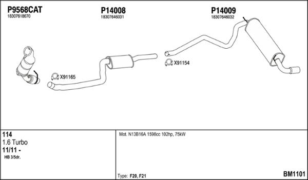 Fenno BM1101 - Система выпуска ОГ avtokuzovplus.com.ua