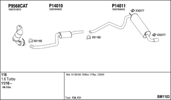 Fenno BM1103 - Система выпуска ОГ avtokuzovplus.com.ua