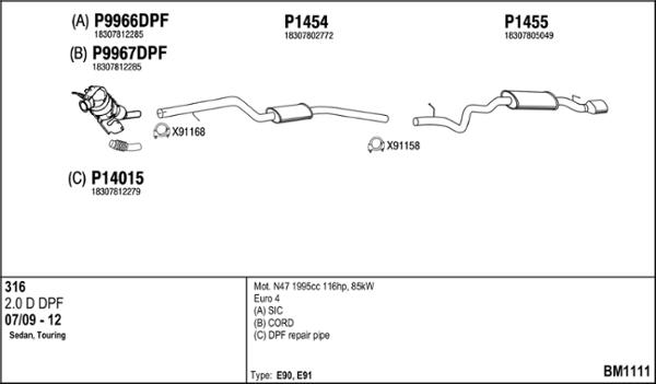 Fenno BM1111 - Система випуску ОГ autocars.com.ua