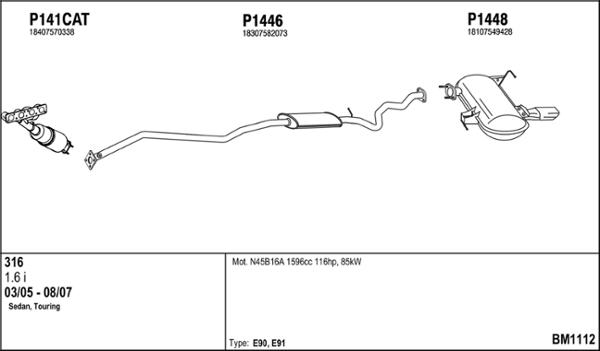 Fenno BM1112 - Система випуску ОГ autocars.com.ua