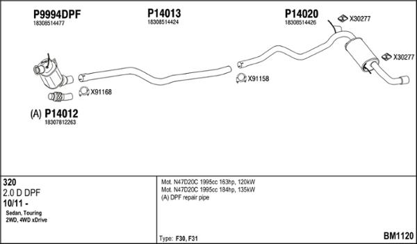 Fenno BM1120 - Система выпуска ОГ avtokuzovplus.com.ua