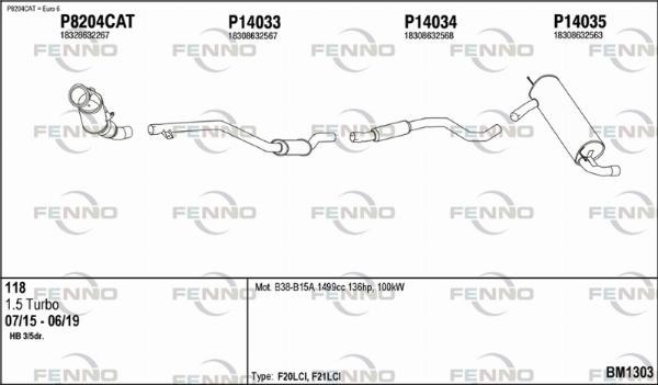 Fenno BM1303 - Система випуску ОГ autocars.com.ua