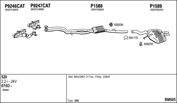 Fenno BM605 - Система випуску ОГ autocars.com.ua