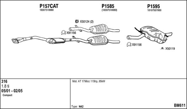 Fenno BM611 - Система випуску ОГ autocars.com.ua