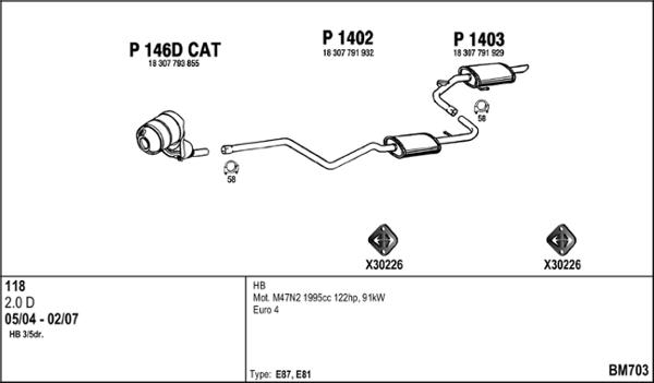 Fenno BM703 - Система випуску ОГ autocars.com.ua