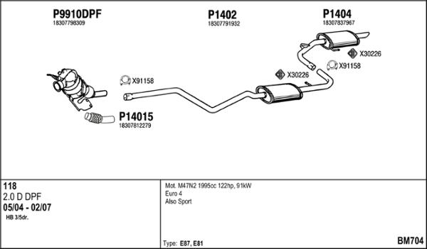 Fenno BM704 - Система випуску ОГ autocars.com.ua