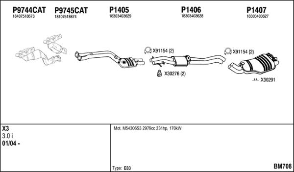 Fenno BM708 - Система випуску ОГ autocars.com.ua