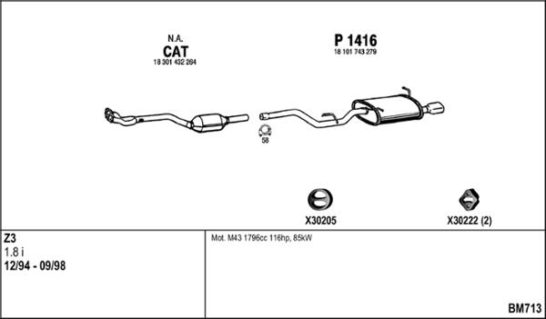 Fenno BM713 - Система випуску ОГ autocars.com.ua