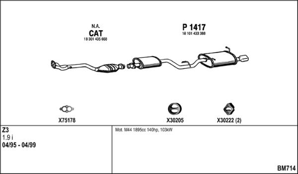 Fenno BM714 - Система випуску ОГ autocars.com.ua