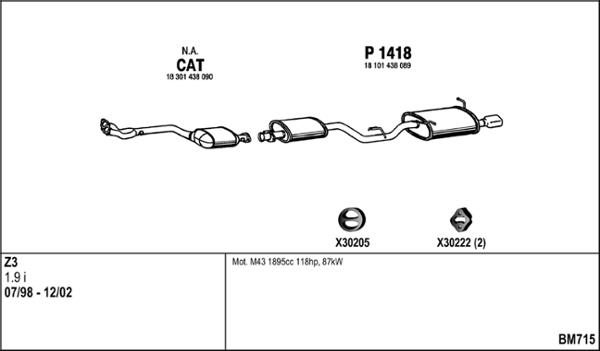 Fenno BM715 - Система випуску ОГ autocars.com.ua