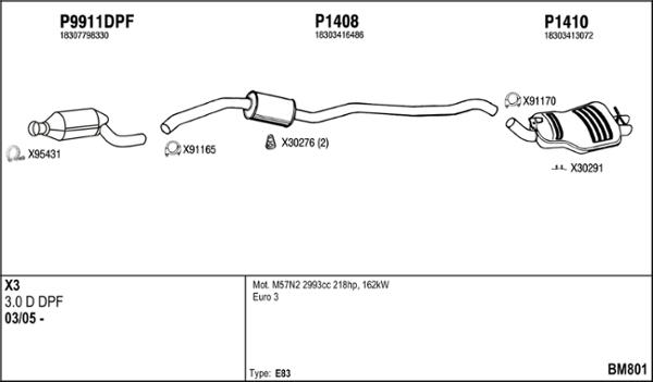 Fenno BM801 - Система випуску ОГ autocars.com.ua