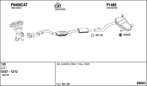 Fenno BM903 - Система випуску ОГ autocars.com.ua